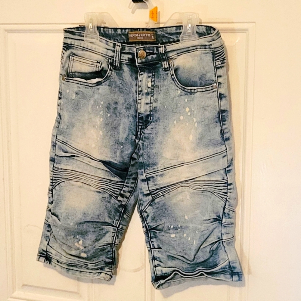 Girl's Size 16 "Denim & Rivets" Faded Blue Jean Shorts